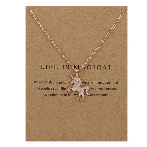 Jewelry - NEW Gold Magical Unicorn Pendant Necklace